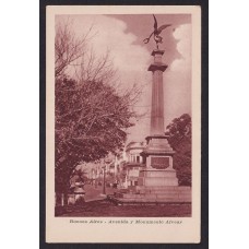 AVENIDA Y MONUMENTO A ALVEAR ANTIGUA TARJETA POSTAL